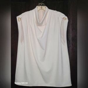 Zara Cream Sleeveless Top